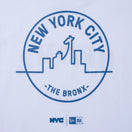 長袖 コットン Tシャツ NYC 5ボロー BRONX ホワイト レギュラーフィット