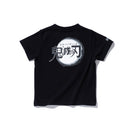 Child 半袖 コットン Tシャツ 鬼滅の刃 タイトルロゴ ブラック