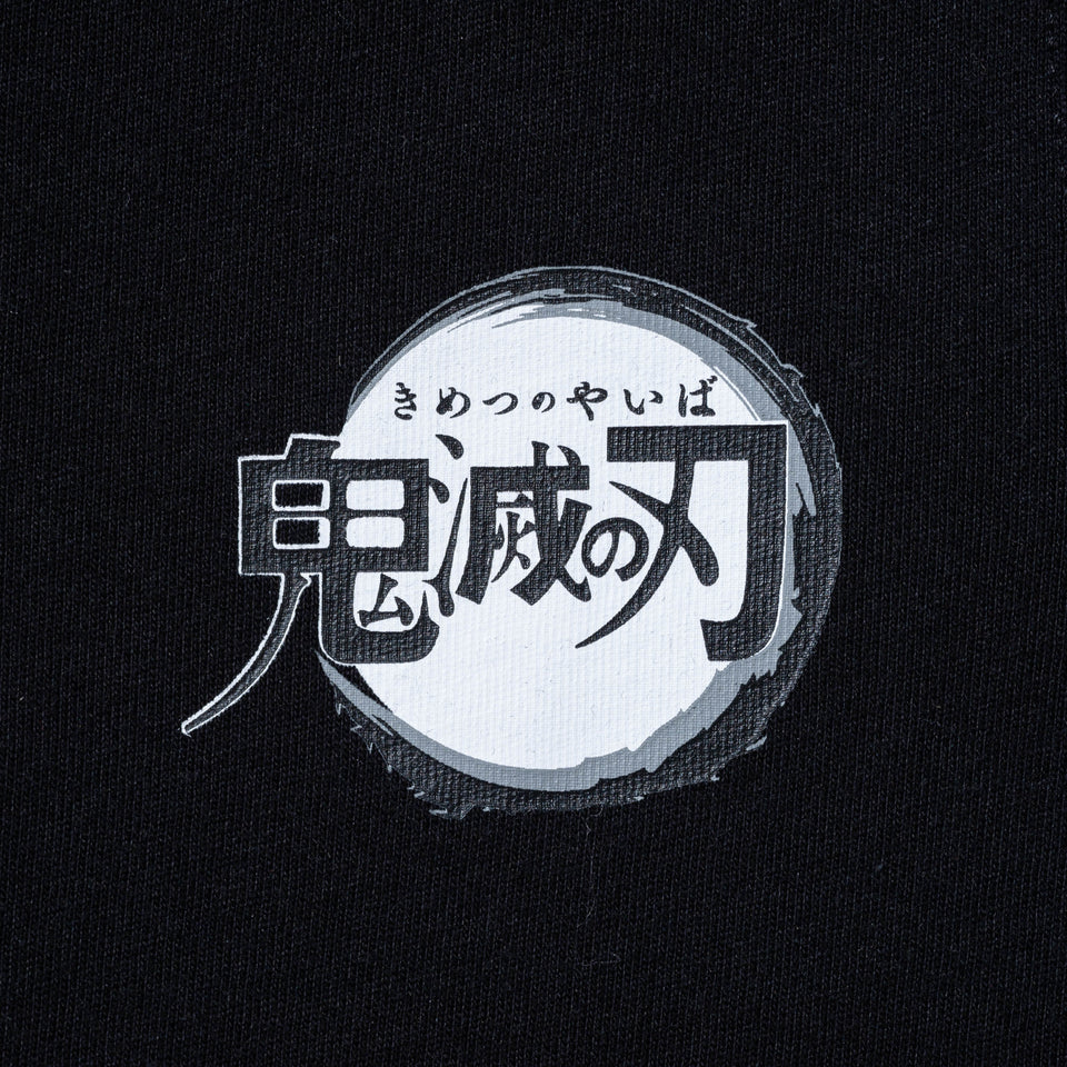 Child 半袖 コットン Tシャツ 鬼滅の刃 タイトルロゴ ブラック