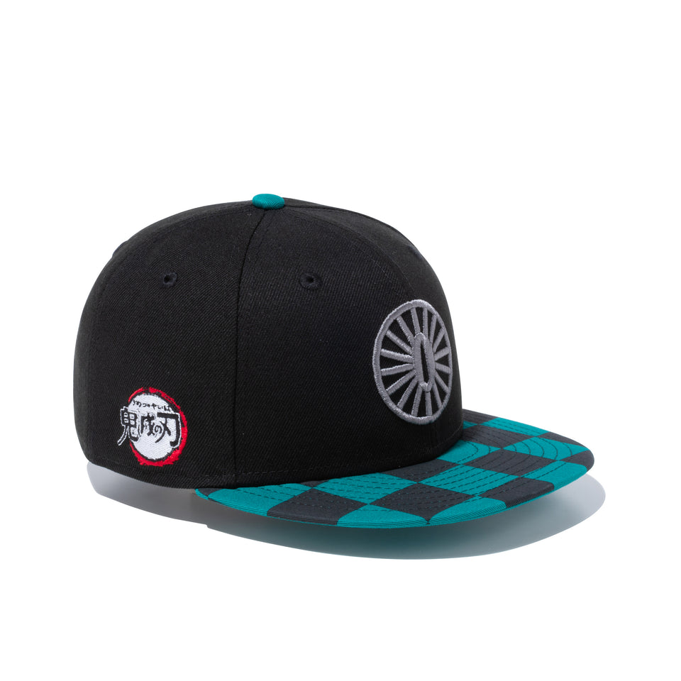 Youth 9FIFTY 鬼滅の刃 竈門炭治郎 鍔 ブラック × パイングリーン