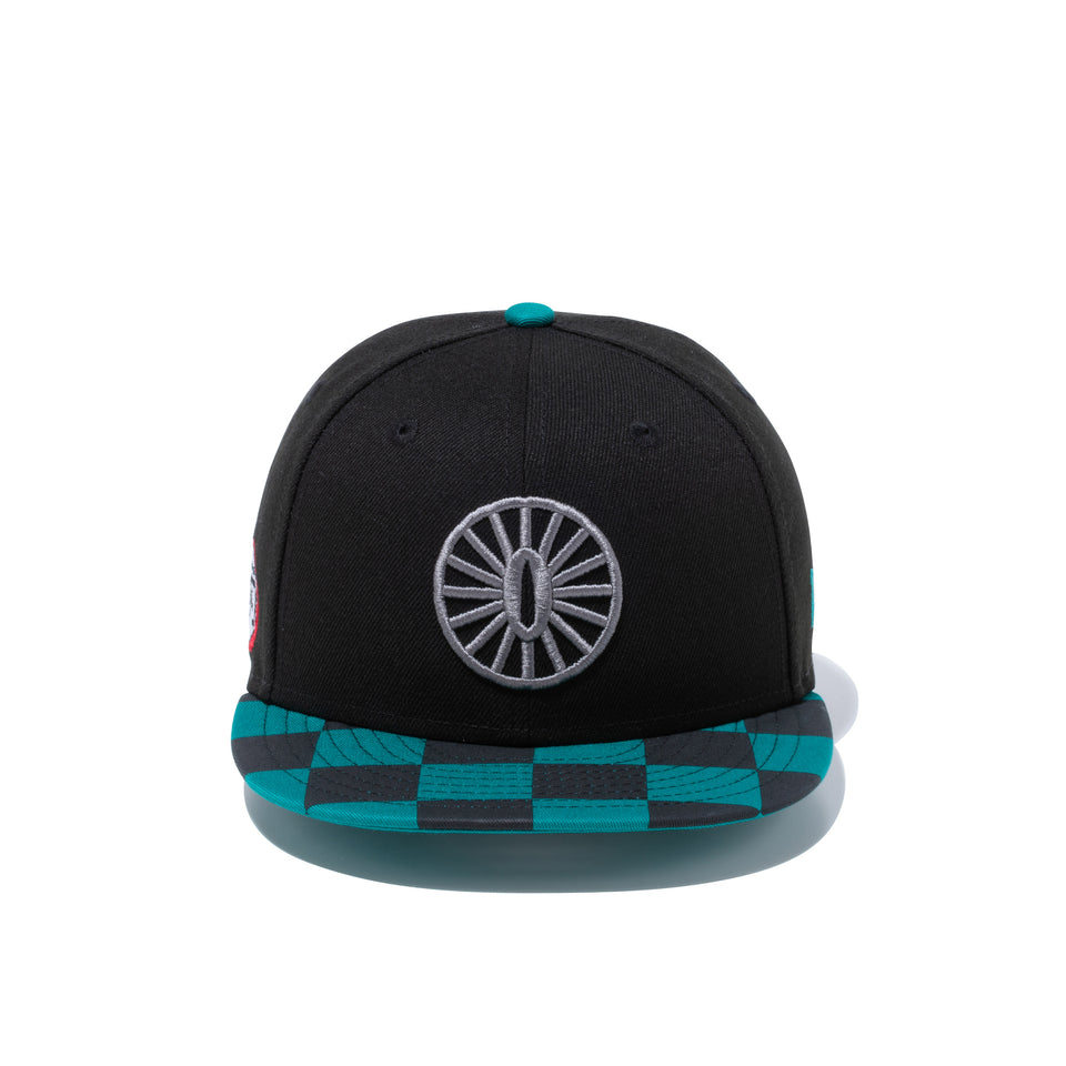 Youth 9FIFTY 鬼滅の刃 竈門炭治郎 鍔 ブラック × パイングリーン