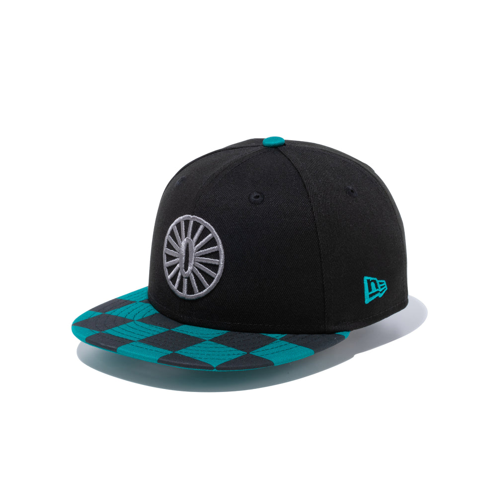 Youth 9FIFTY 鬼滅の刃 竈門炭治郎 鍔 ブラック × パイングリーン