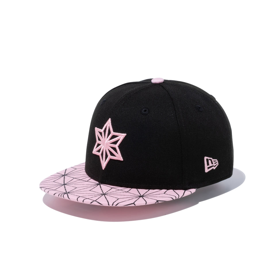 Youth 9FIFTY 鬼滅の刃 竈門禰豆子 着物 ブラック × ダスティーローズ