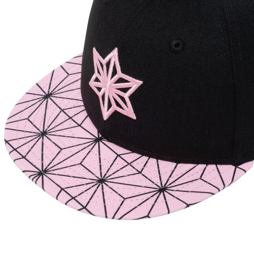 Youth 9FIFTY 鬼滅の刃 竈門禰豆子 着物 ブラック × ダスティーローズ