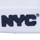 ベーシック カフニット NYC チャンキーロゴ ホワイト