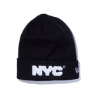 ベーシック カフニット NYC チャンキーロゴ ブラック × スノーホワイト