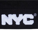ベーシック カフニット NYC チャンキーロゴ ブラック × スノーホワイト