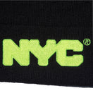 ベーシック カフニット NYC チャンキーロゴ ブラック × ネオンイエロー