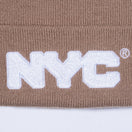 ベーシック カフニット NYC チャンキーロゴ ベージュ