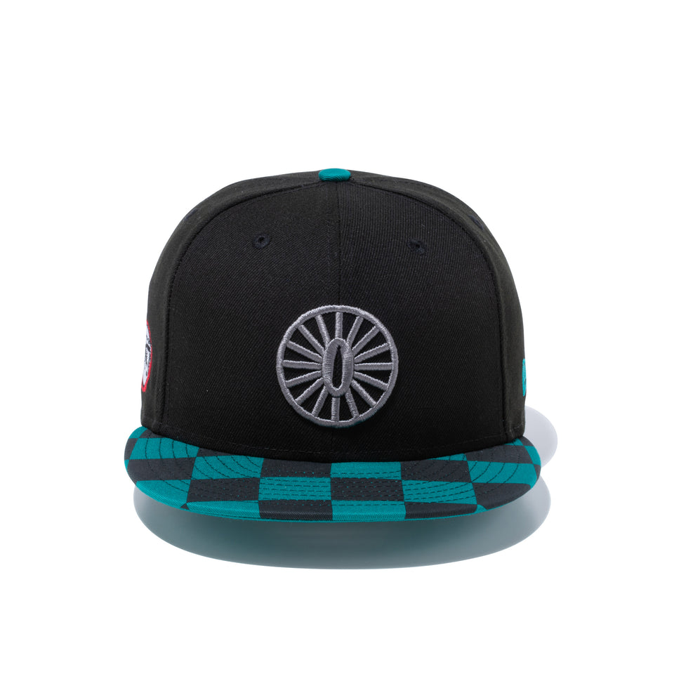 9FIFTY 鬼滅の刃 竈門炭治郎 鍔 ブラック × パイングリーン