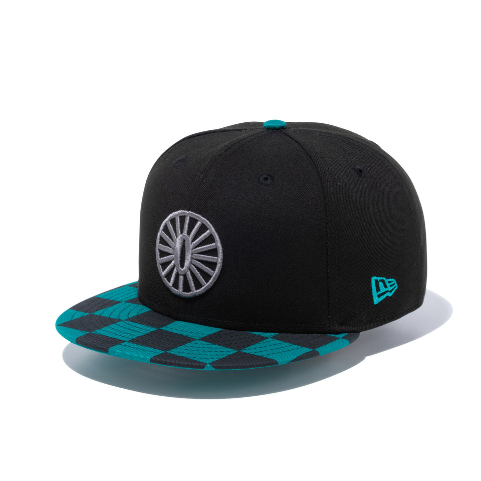 9FIFTY 鬼滅の刃 竈門炭治郎 鍔 ブラック × パイングリーン