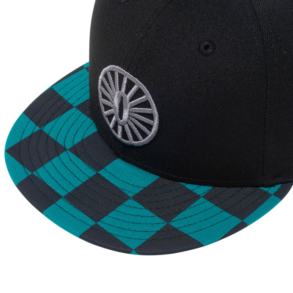 9FIFTY 鬼滅の刃 竈門炭治郎 鍔 ブラック × パイングリーン