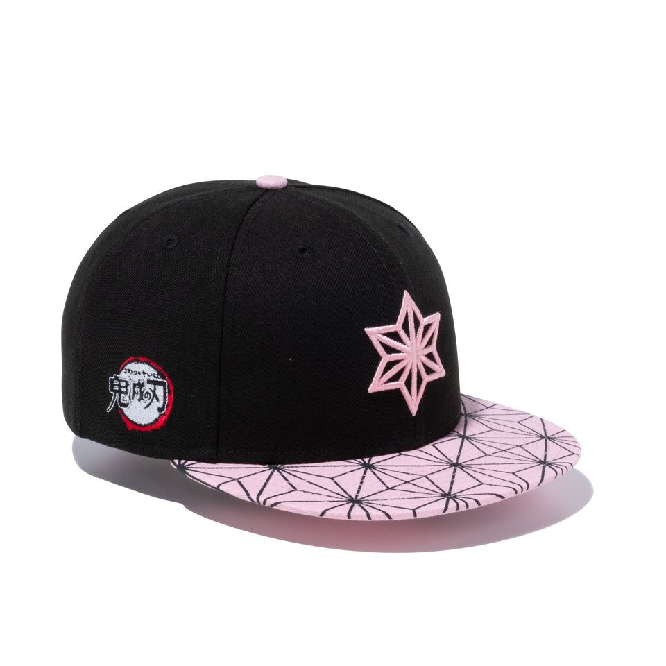 9FIFTY 鬼滅の刃 竈門禰豆子 着物 ブラック × ダスティーローズ