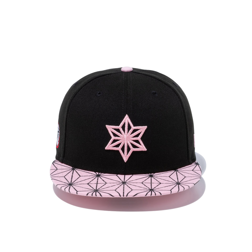 9FIFTY 鬼滅の刃 竈門禰豆子 着物 ブラック × ダスティーローズ