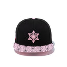 9FIFTY 鬼滅の刃 竈門禰豆子 着物 ブラック × ダスティーローズ