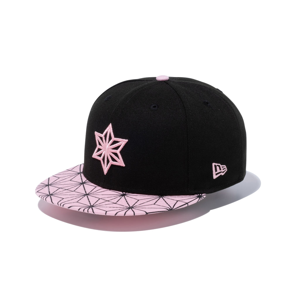 9FIFTY 鬼滅の刃 竈門禰豆子 着物 ブラック × ダスティーローズ
