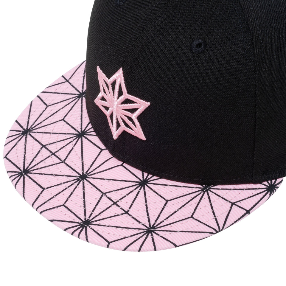 9FIFTY 鬼滅の刃 竈門禰豆子 着物 ブラック × ダスティーローズ