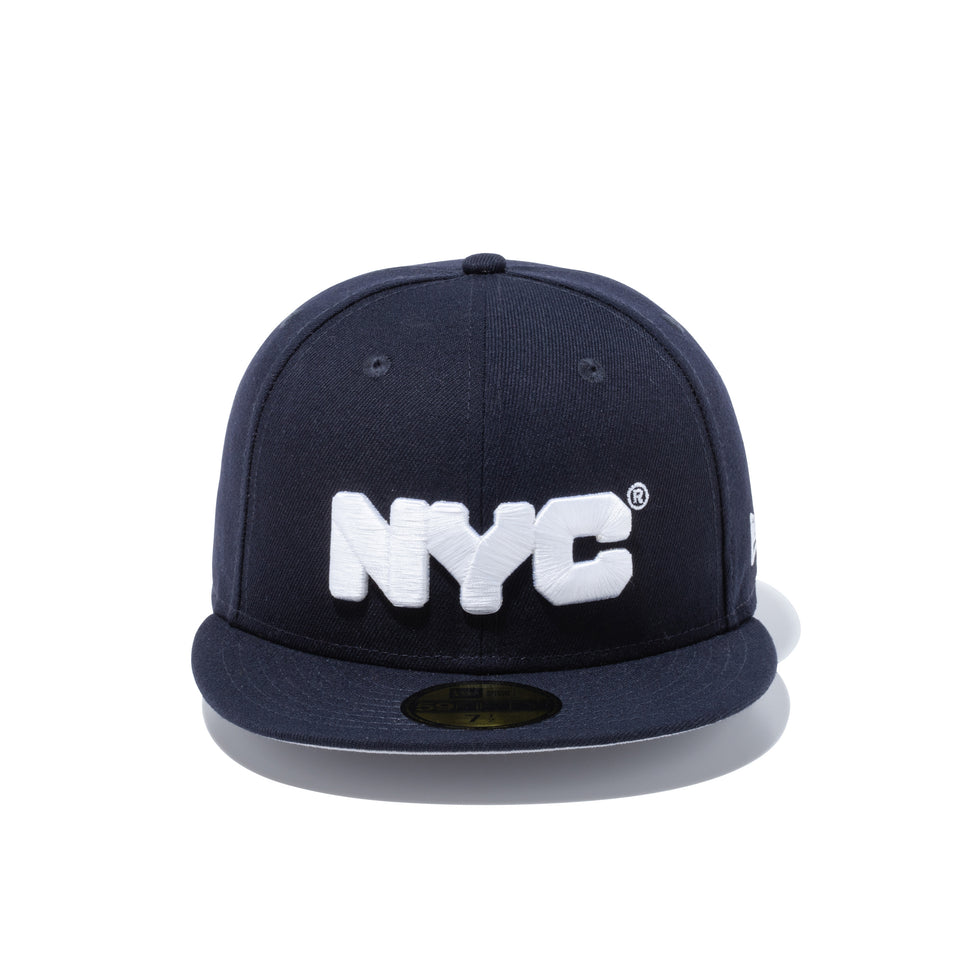 59FIFTY NYC チャンキーロゴ ネイビー