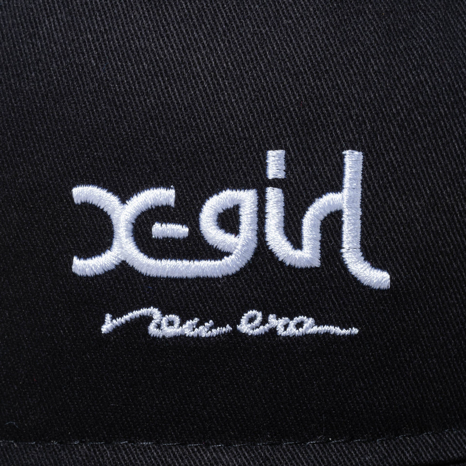 バケット01 X-girl ミルズロゴ new era ブラック × スノーホワイト