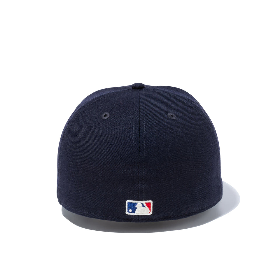 59FIFTY FEAR OF GOD ESSENTIALS Fロゴ ネイビー グリーンアンダーバイザー