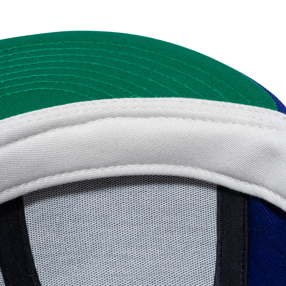 59FIFTY FEAR OF GOD ESSENTIALS Fロゴ ダークロイヤル WORLD SERIESパッチ グリーンアンダーバイザー