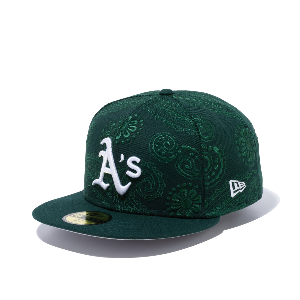 59FIFTY SWIRL オークランド・アスレチックス グレーアンダーバイザー