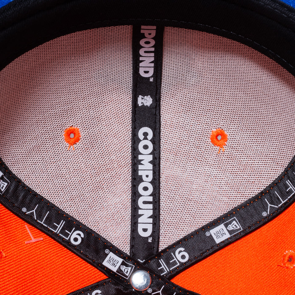 9FIFTY COMPOUND ガスマスク NBA ニューヨーク・ニックス オレンジ ブルーバイザー