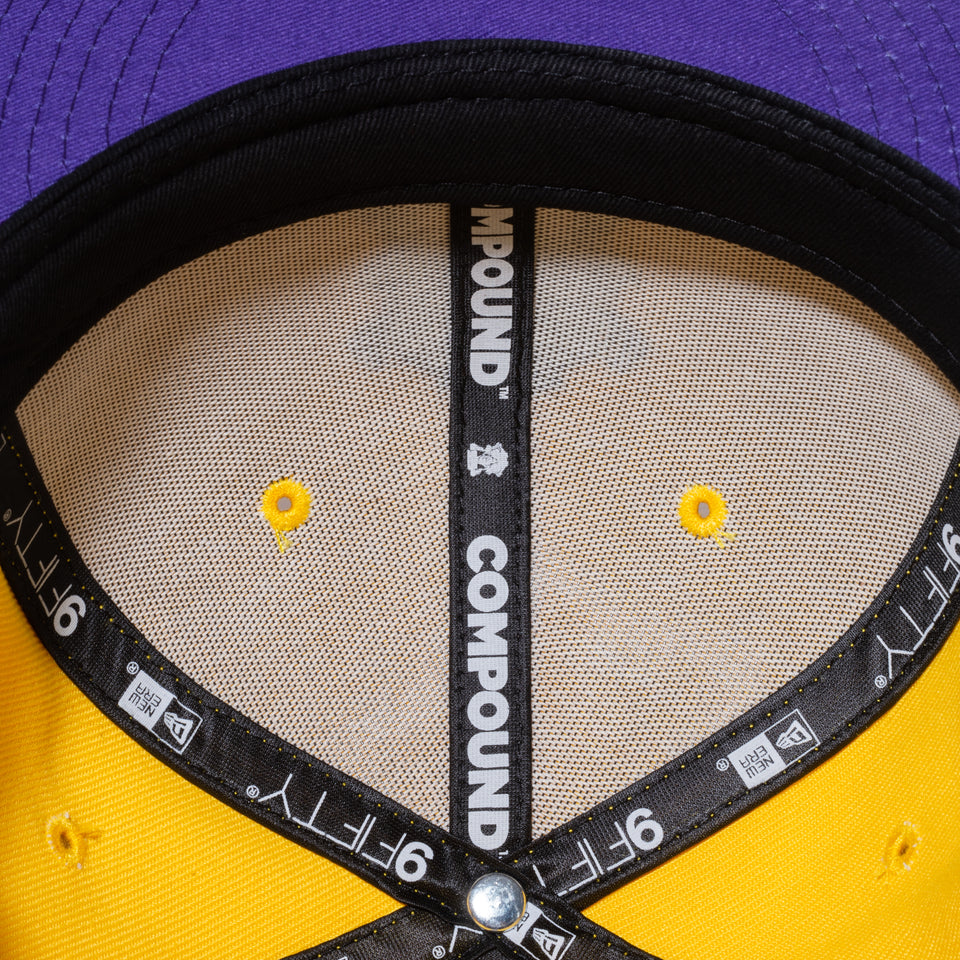 9FIFTY COMPOUND ガスマスク NBA ロサンゼルス・レイカーズ イエロー パープルバイザー