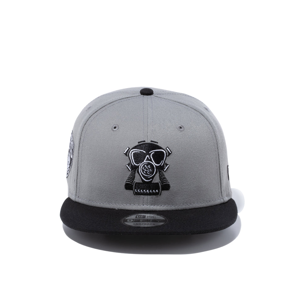 9FIFTY COMPOUND ガスマスク NBA ブルックリン・ネッツ グレー ブラックバイザー