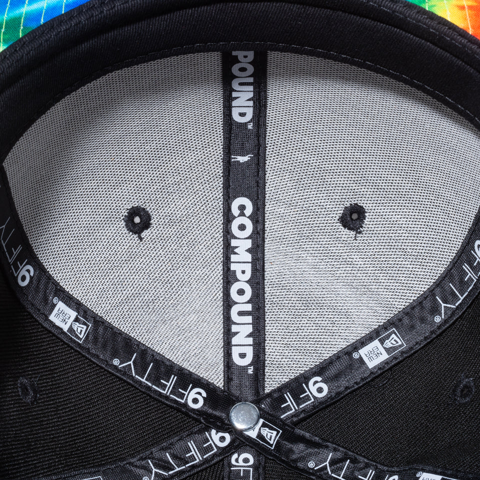 9FIFTY COMPOUND PLAY FOR CHANGE NBA ロゴ ブラック タイダイアンダーバイザー