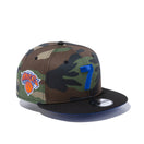 9FIFTY COMPOUND 7 NBA ニューヨーク・ニックス ウッドランドカモ ブラックバイザー