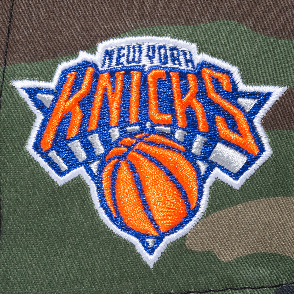 9FIFTY COMPOUND 7 NBA ニューヨーク・ニックス ウッドランドカモ ブラックバイザー