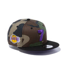 9FIFTY COMPOUND 7 NBA ロサンゼルス・レイカーズ ウッドランドカモ ブラックバイザー