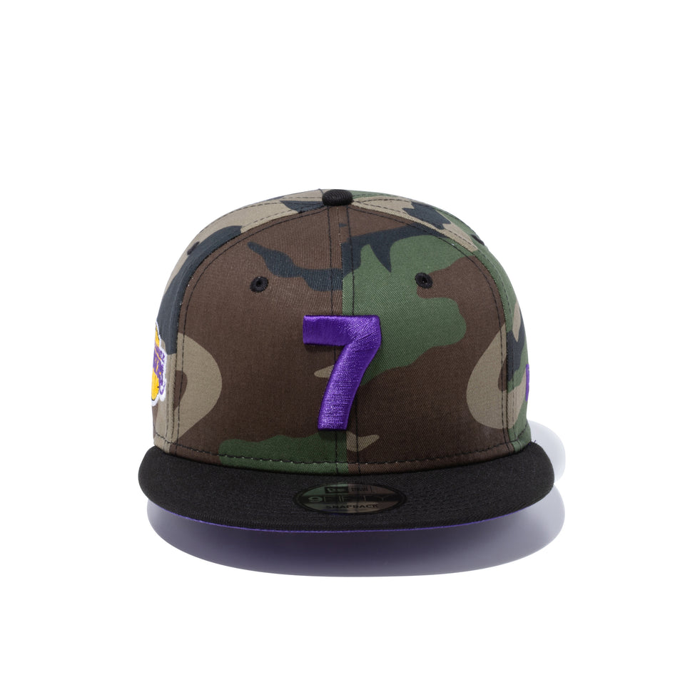 9FIFTY COMPOUND 7 NBA ロサンゼルス・レイカーズ ウッドランドカモ ブラックバイザー