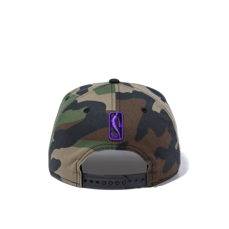 9FIFTY COMPOUND 7 NBA ロサンゼルス・レイカーズ ウッドランドカモ ブラックバイザー