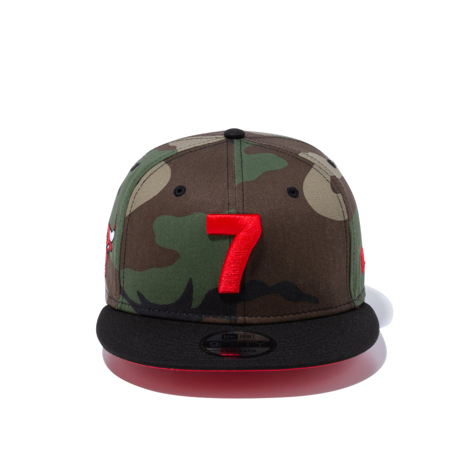 9FIFTY COMPOUND 7 NBA シカゴ・ブルズ ウッドランドカモ ブラックバイザー