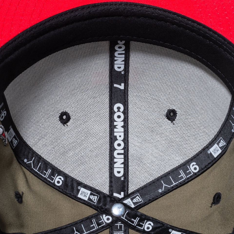 9FIFTY COMPOUND 7 NBA シカゴ・ブルズ ウッドランドカモ ブラックバイザー
