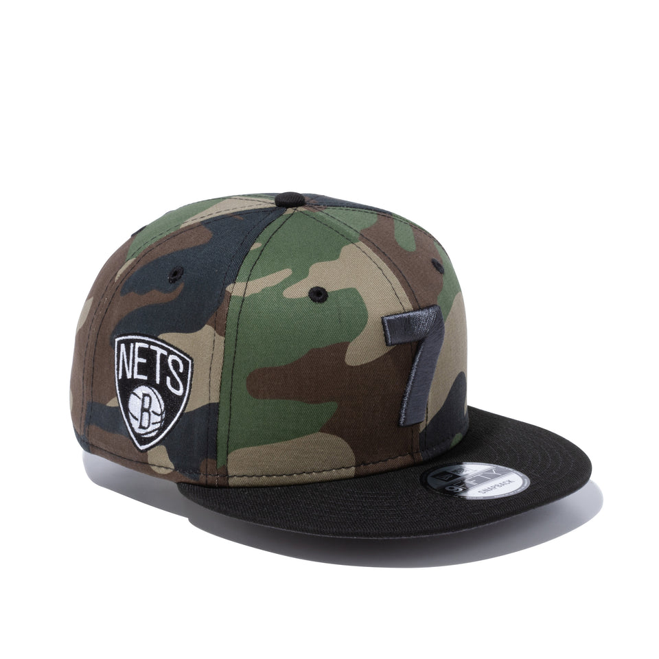 9FIFTY COMPOUND 7 NBA ブルックリン・ネッツ ウッドランドカモ ブラックバイザー