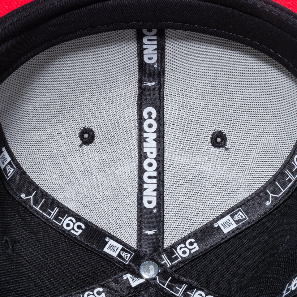 59FIFTY COMPOUND PLAY FOR CHANGE NBA シカゴ・ブルズ レッドアンダーバイザー
