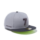 59FIFTY COMPOUND 7 NBA ロゴ グレー サイバーグリーンアンダーバイザー