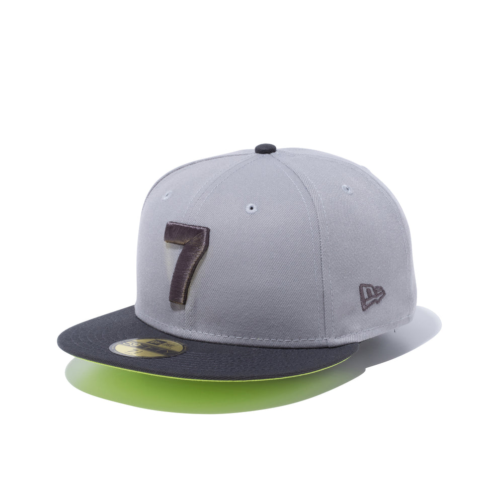 59FIFTY COMPOUND 7 NBA ロゴ グレー サイバーグリーンアンダーバイザー