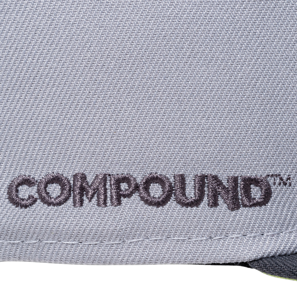 59FIFTY COMPOUND 7 NBA ロゴ グレー サイバーグリーンアンダーバイザー