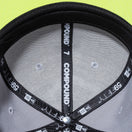 59FIFTY COMPOUND 7 NBA ロゴ グレー サイバーグリーンアンダーバイザー