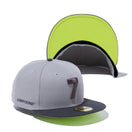 59FIFTY COMPOUND 7 NBA ロゴ グレー サイバーグリーンアンダーバイザー