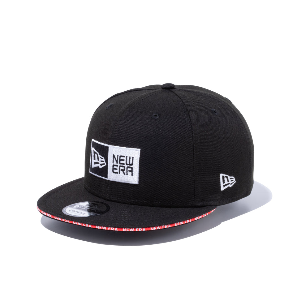 9FIFTY サンドイッチバイザー ボックスロゴ NEW ERA ブラック/レッド