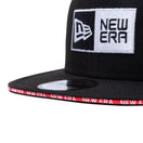 9FIFTY サンドイッチバイザー ボックスロゴ NEW ERA ブラック/レッド
