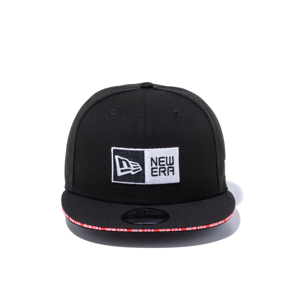 9FIFTY サンドイッチバイザー ボックスロゴ NEW ERA ブラック/レッド