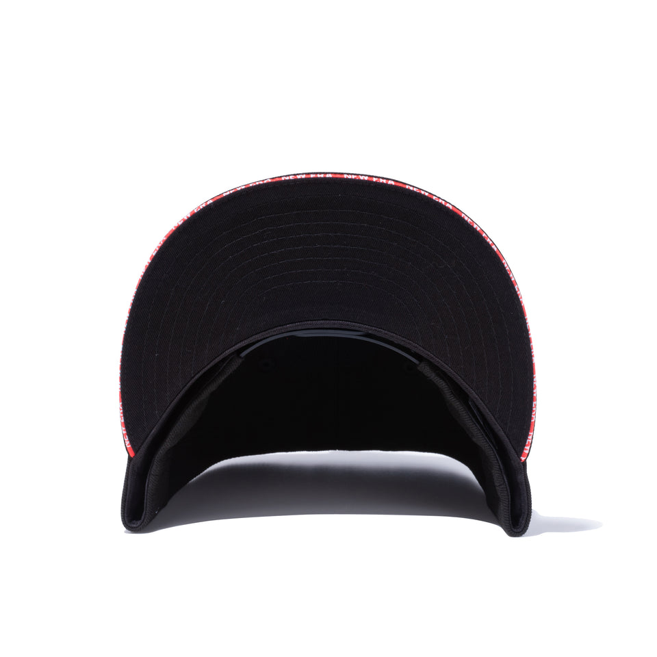 9FIFTY サンドイッチバイザー ボックスロゴ NEW ERA ブラック/レッド