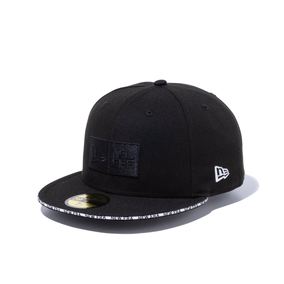 59FIFTY サンドイッチバイザー ボックスロゴ NEW ERA ブラック/ホワイト