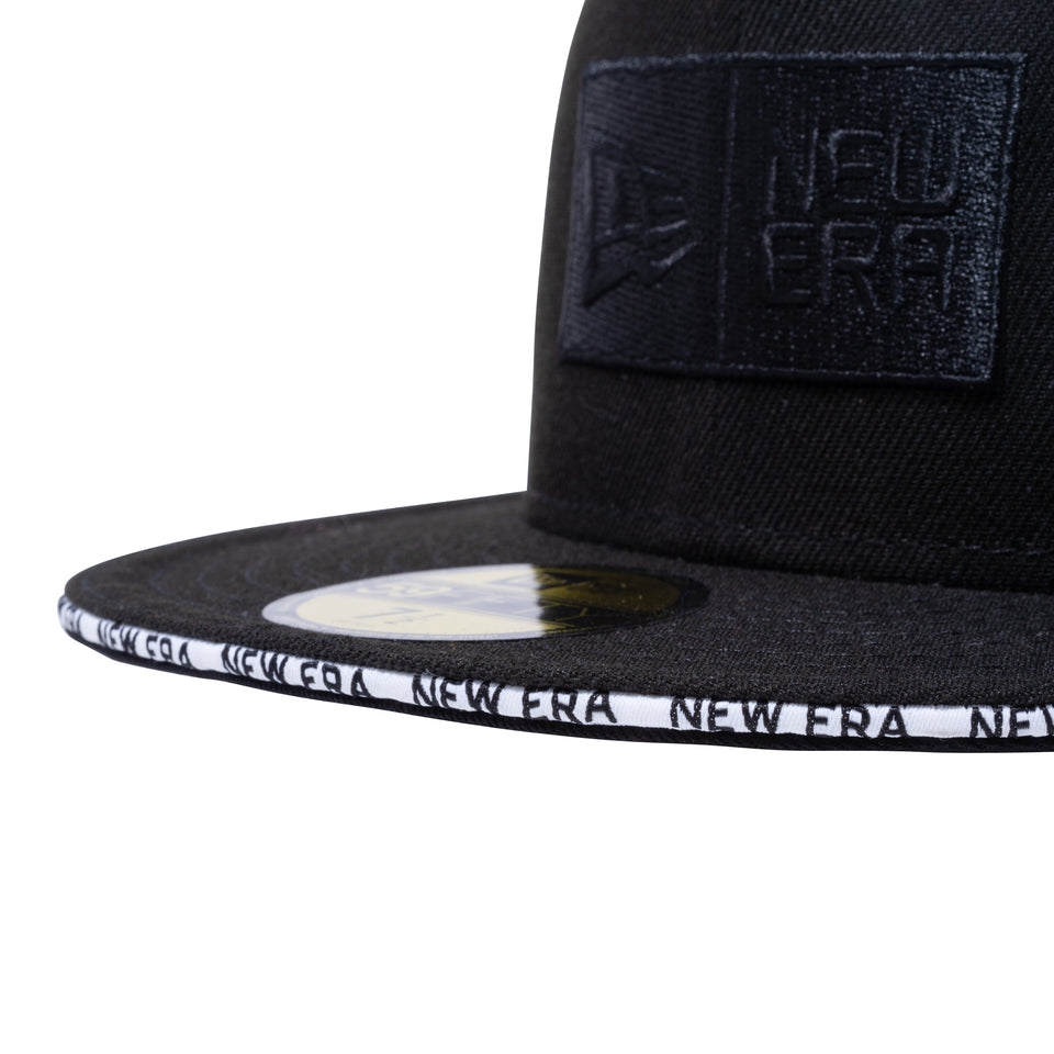 59FIFTY サンドイッチバイザー ボックスロゴ NEW ERA ブラック/ホワイト